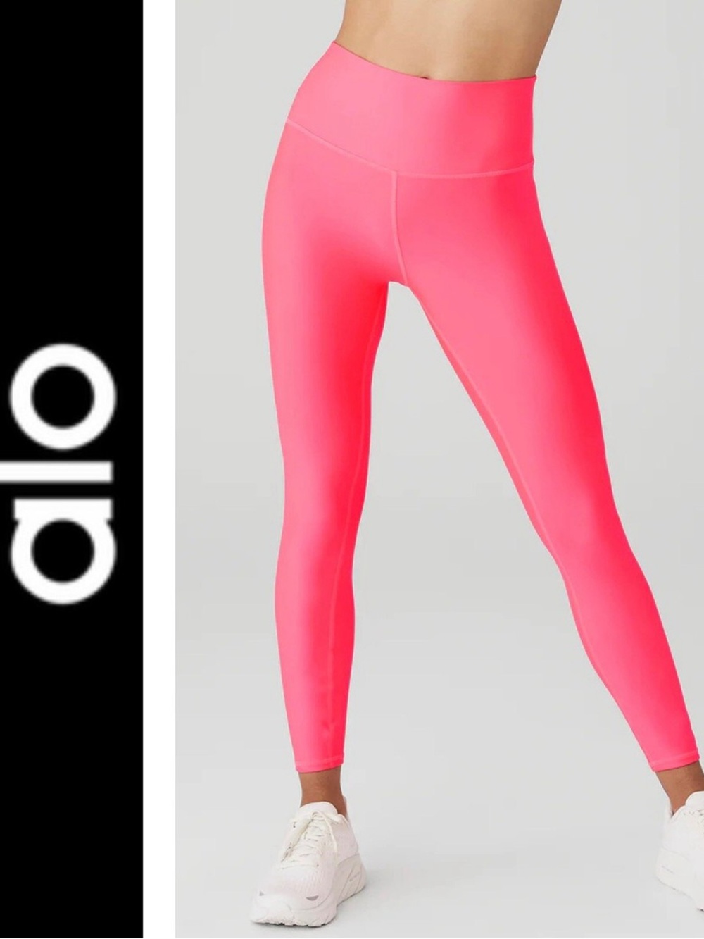 ALO 7/8 High-Waist Airlift Legging - Fluorescent Pink Coral